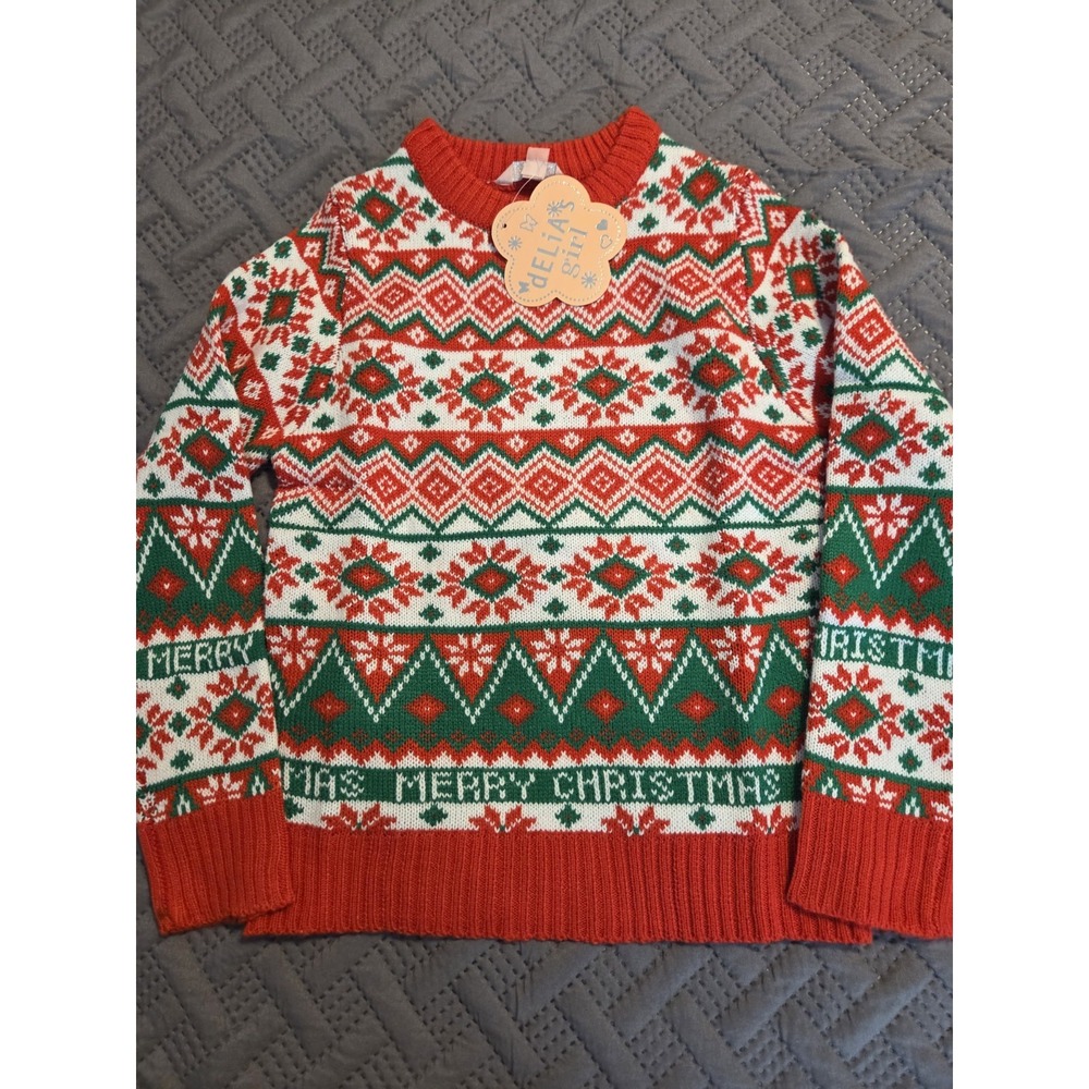 Delia's Girl Christmas Sweater Size‎ 7/8 NWT